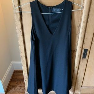 ASTR black flowy mini dress